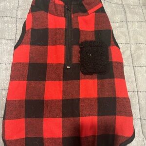 Woof Buffalo Check Dog Jacket | Sz Medium | Sherpa Lined | Puppy | Cat